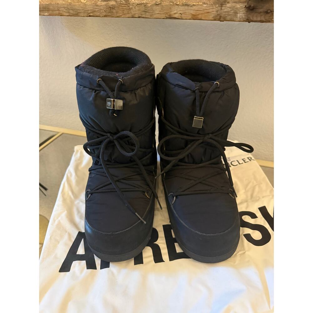 MONCLER Apres Ski Moon Boots Snow Boots Black Women Euro 39 US 9 - Picture 5 of 12
